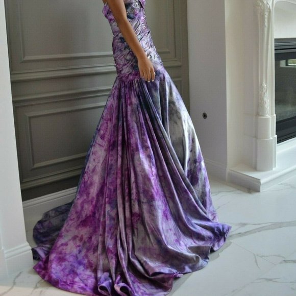 NEW Silk Wedding gown ivory silver white pink purple small medium dyed 4 6 8 10 - Picture 4 of 16